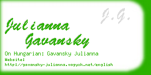 julianna gavansky business card